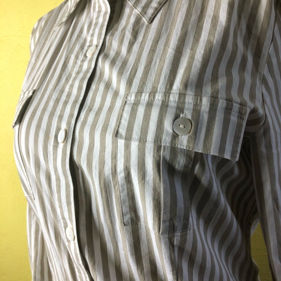 Woman’s New Raffael Striped 3/4 Length Sleeve Top - Picture 6 of 15